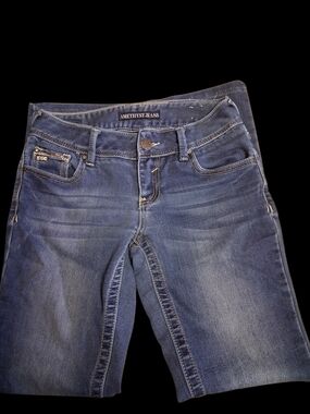 Amethyst Jeans Straight-Leg Mid Wash Denim